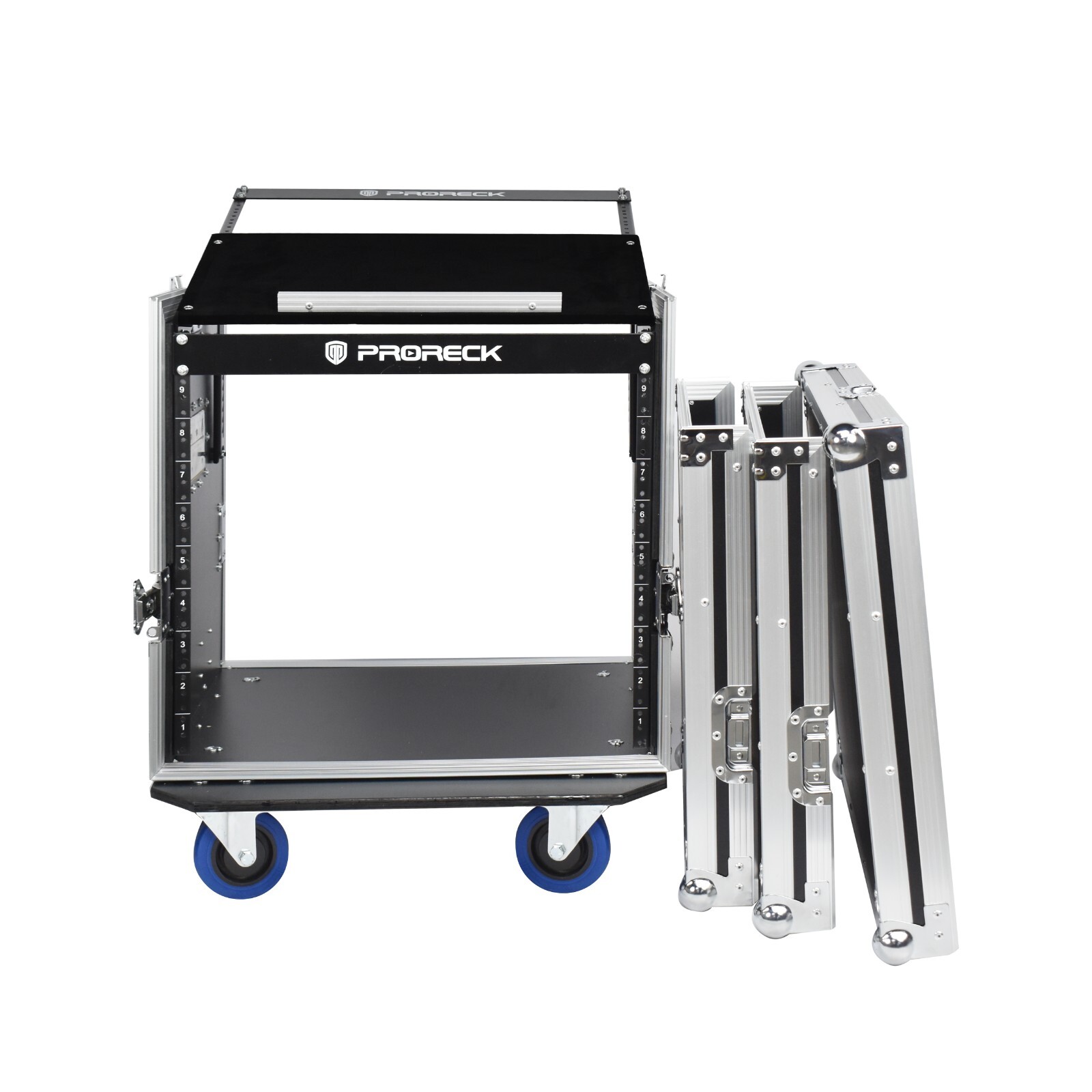 proreck 10U space Rack Case With Slant Mixer Top, 20'' Depth