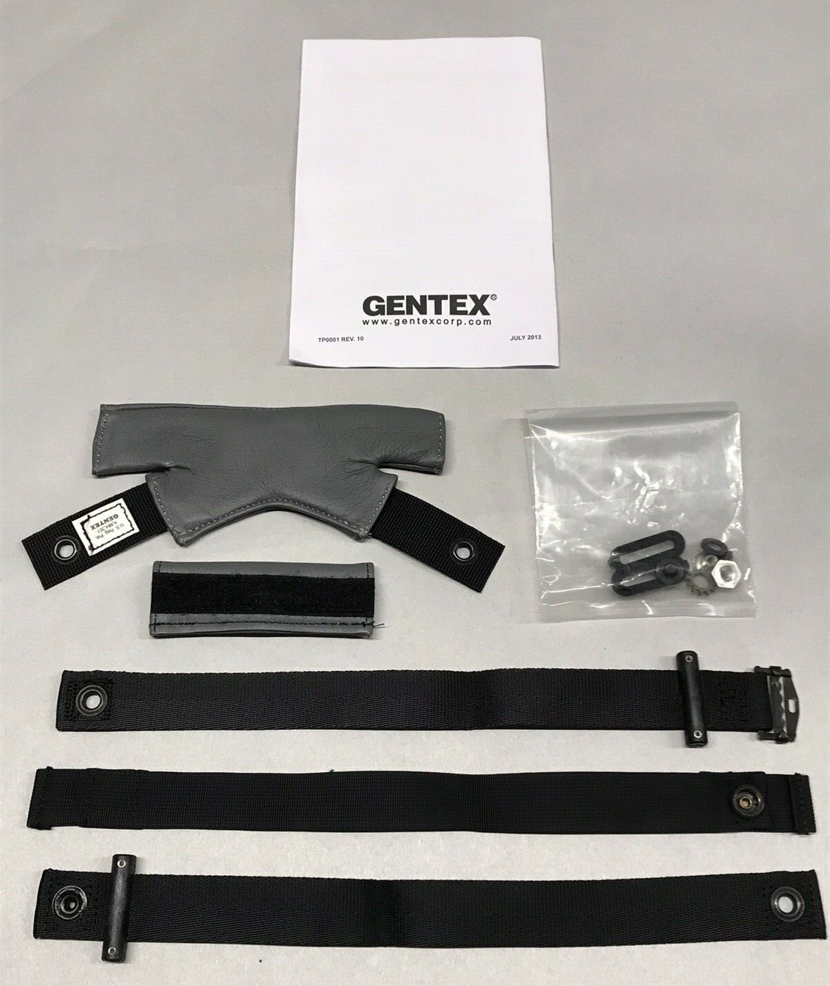 GENTEX Integrated Chin / Nape Strap Conversion / Modification Kit Gray USGI