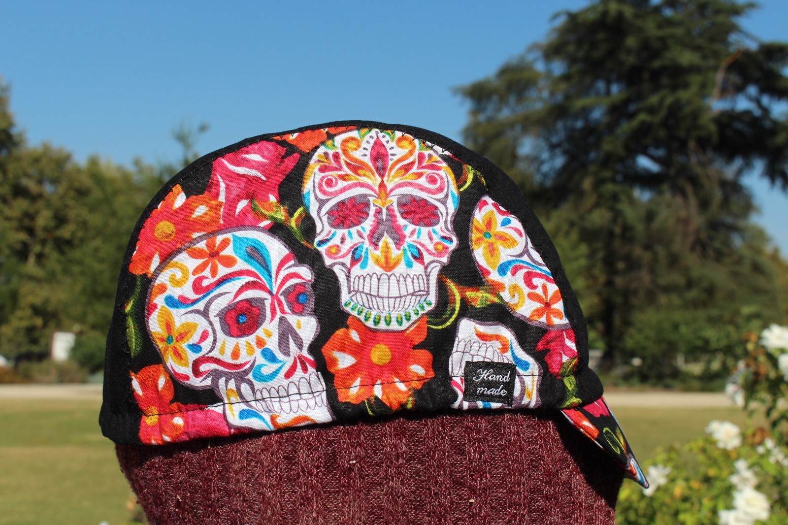 CYCLING CAP SKULL SUGAR HANDMADE ANY SIZE