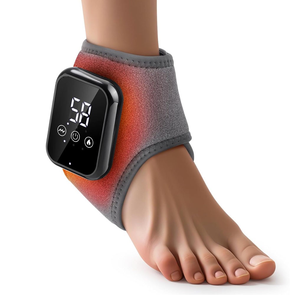 Cordless Foot Ankle Massager for Plantar Fasciitis Pain Relief Heating Vibration