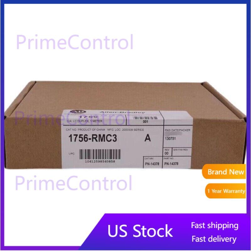 New AB 1756-RMC3 /A ControlLogix 3-Meter Fiber Cable Surplus SEALED 1756RMC3