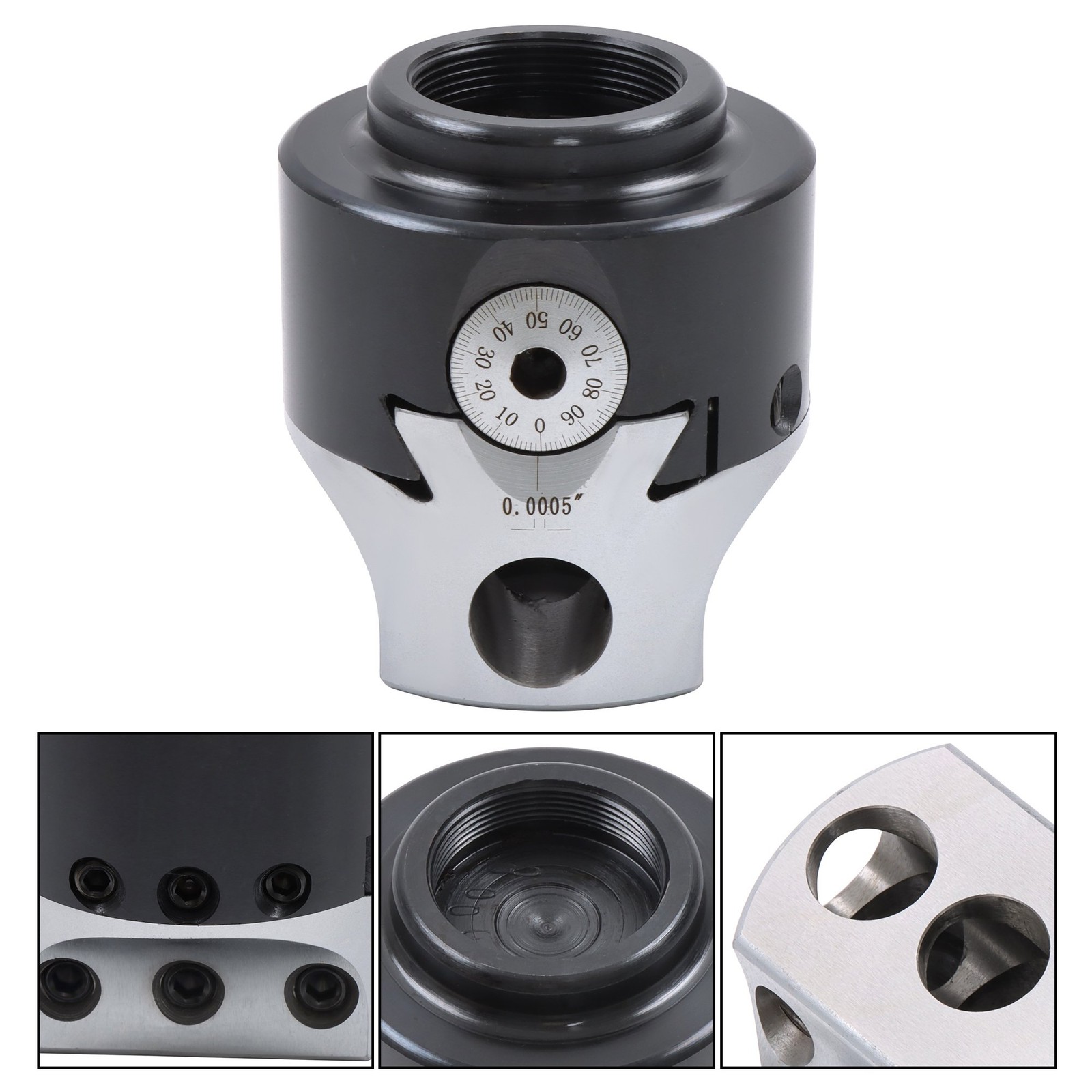 3" High Precision Boring Head 0.001 Radius 1-1/2-18" Thread Mount 1" Max Offset