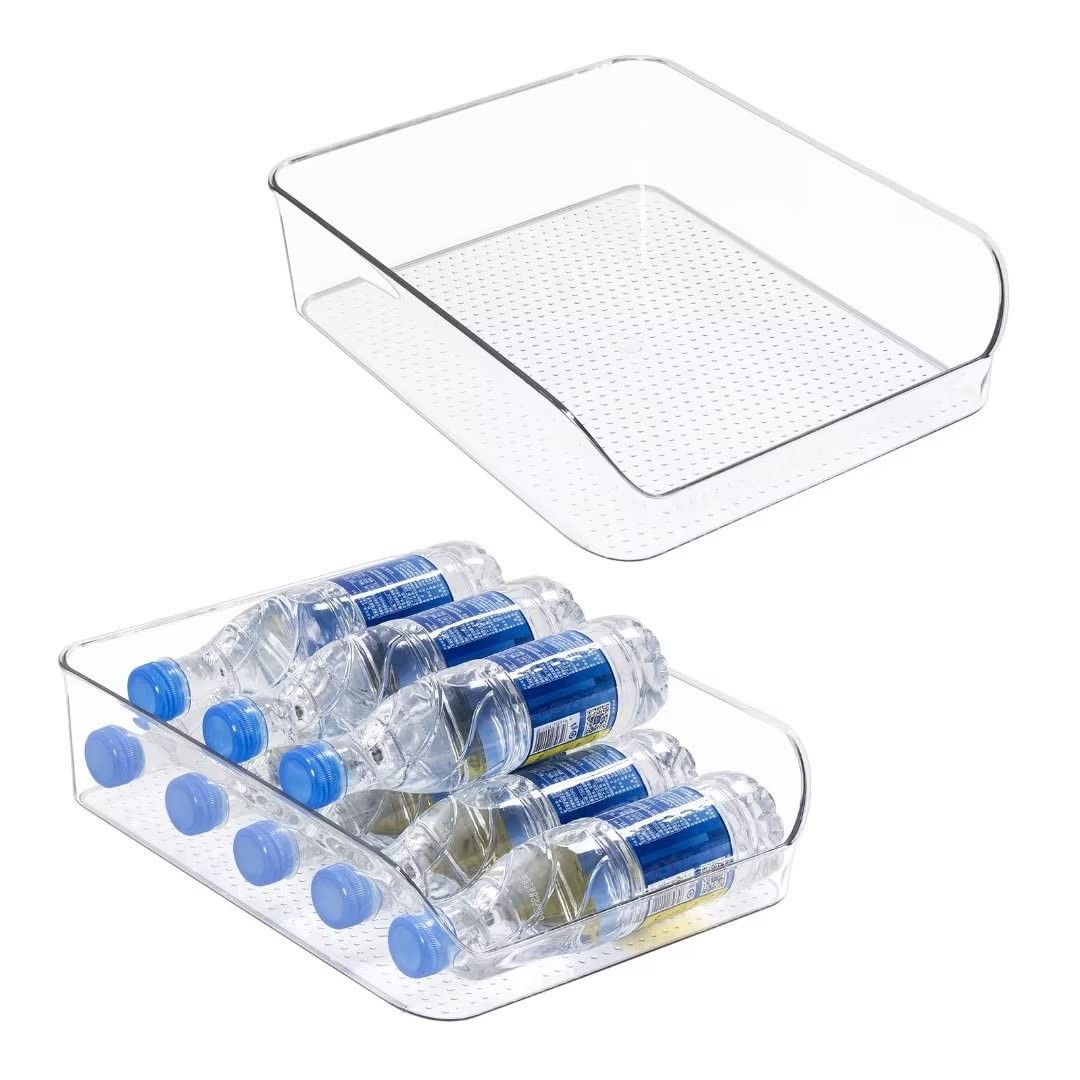 Ettori 2 Pack Water Bottle Organizer Refrigerator A - 2 Pack, 2 pack clear