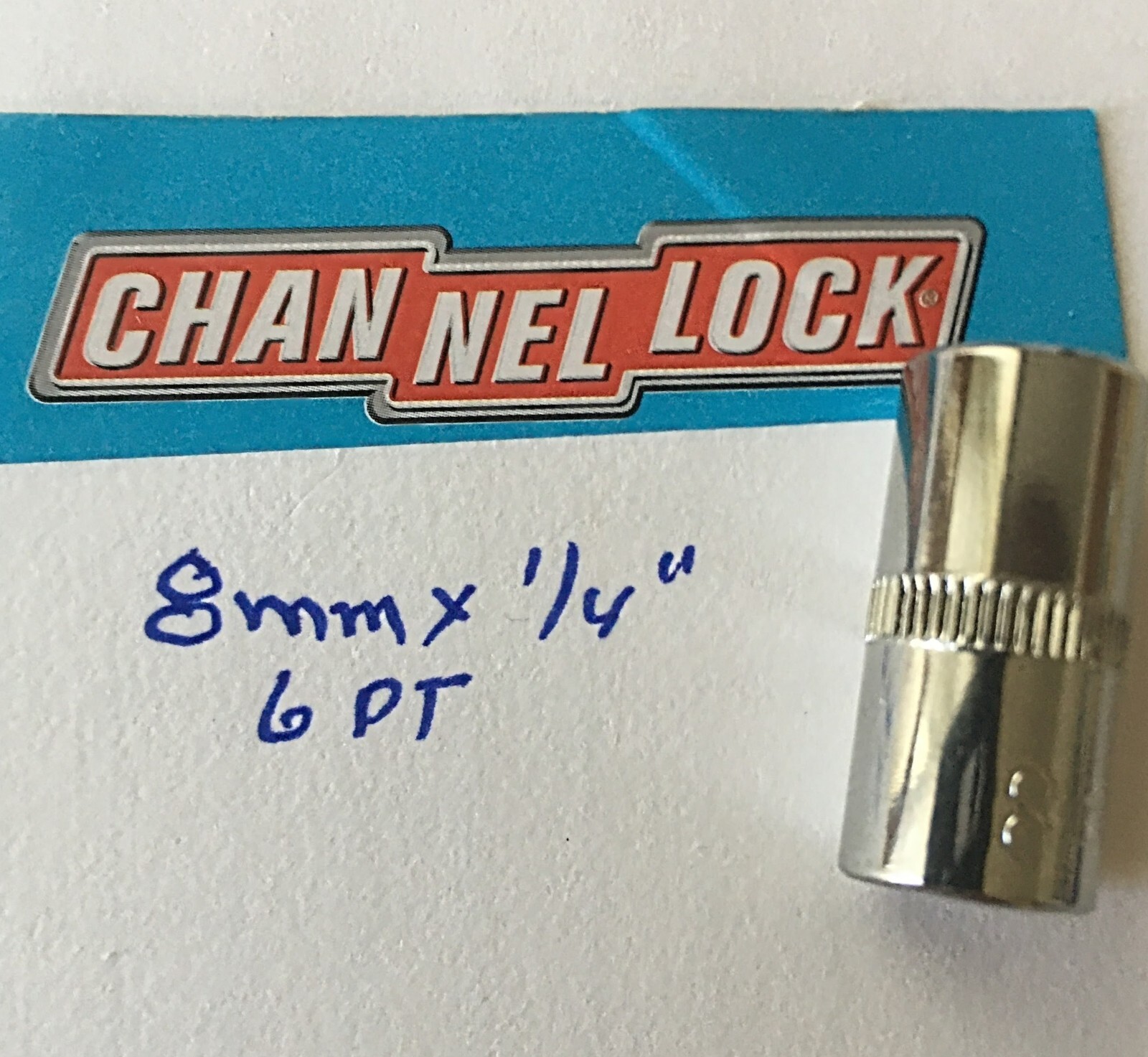 CHANNELLOCK  8 mm  x 1/4" DR  METRIC  SOCKET  6 Point Free USA  Shipping