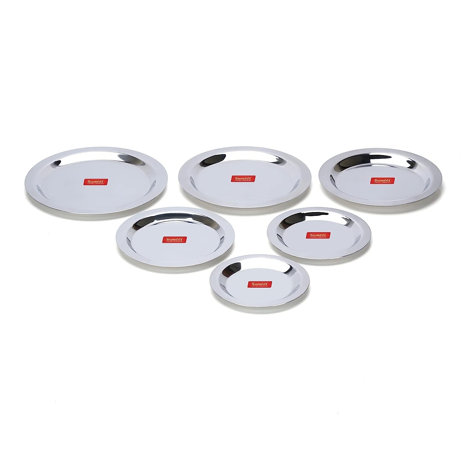 Stainless Steel Heavy Gauge Lids Tope Cover Set of 6 Pcs
