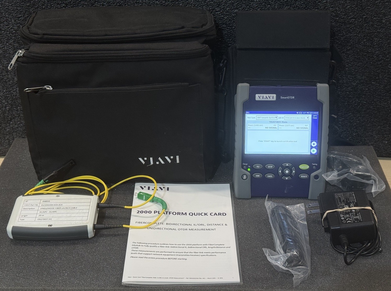 VIAVI E118FA65PPM SmartOTDR Fiber Test Kit 1650nm Live PON Power Meter 29