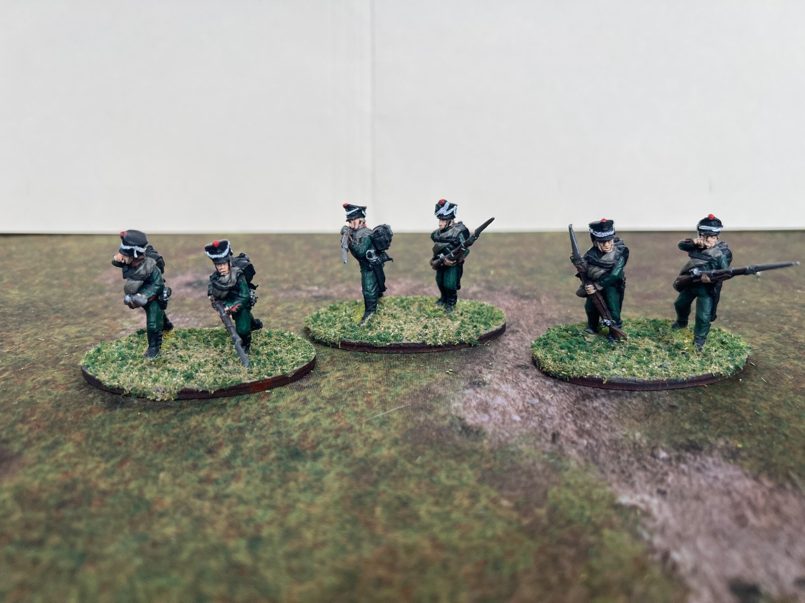 28mm Napoleonic Russian infantry Skirmishers 6 figures painted