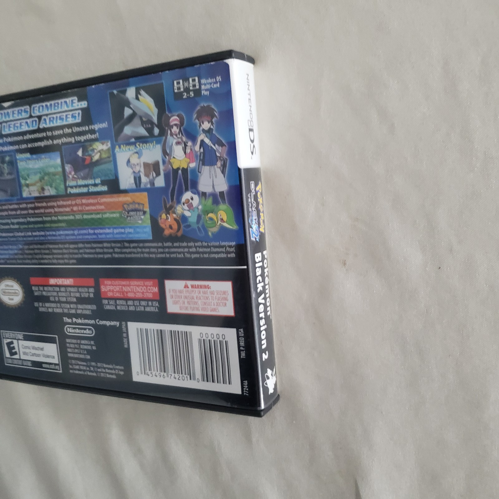 Pokemon Black Version 2 Case Manual, etc Only NO GAME Nintendo DS
