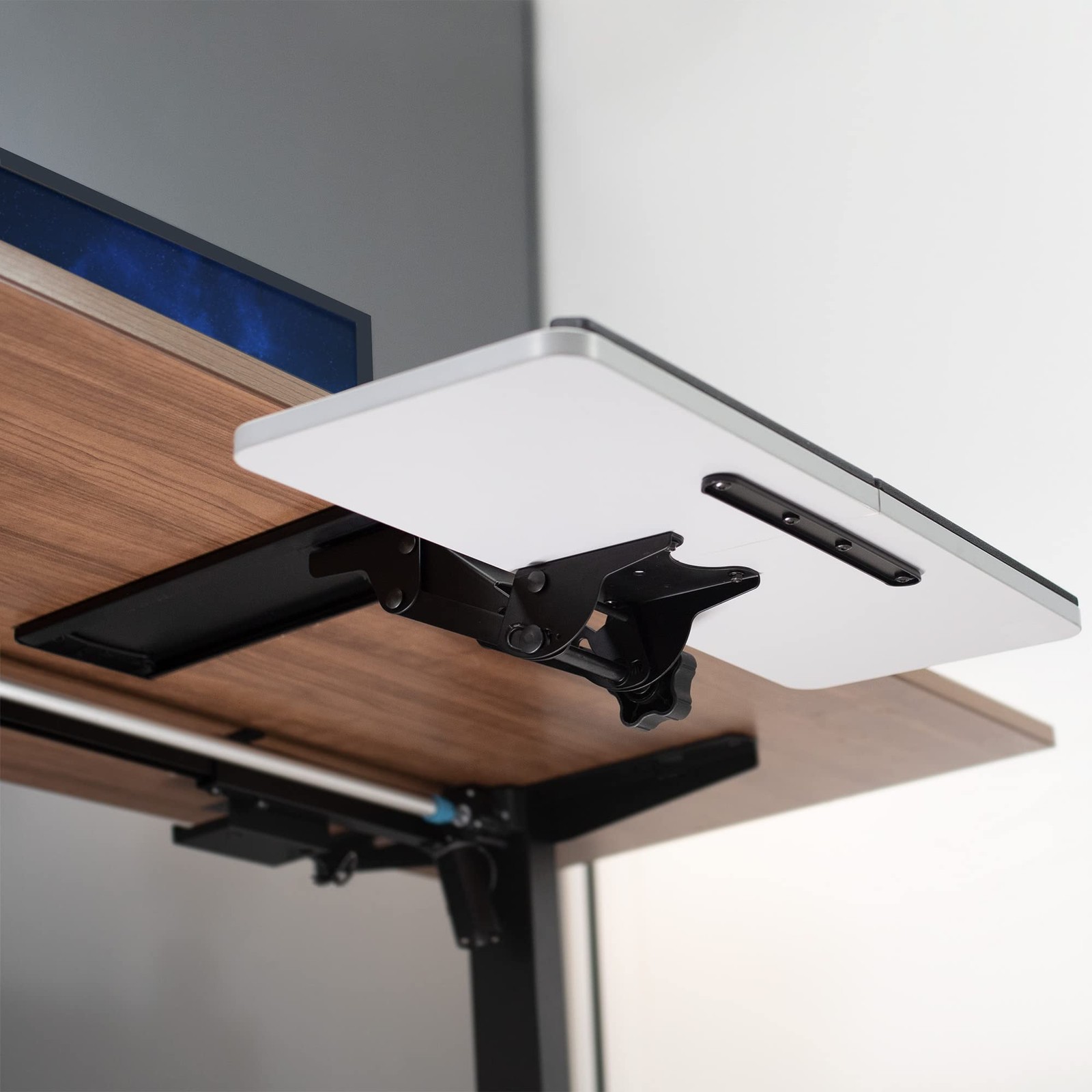 Adjustable Computer Keyboard and Mouse Platform Tray, Ergonomic Under Table D...