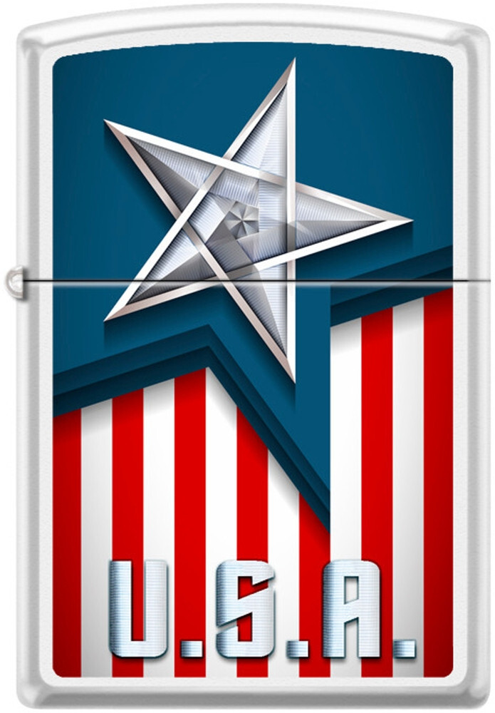 ZIPPO Abstract Flag, White Matte, New in Box
