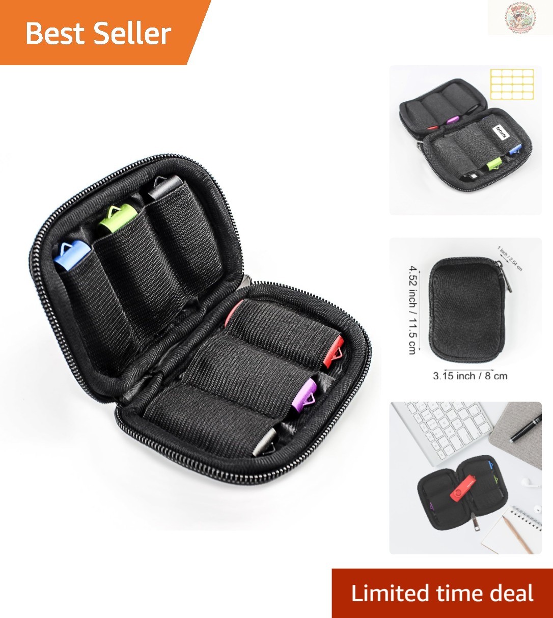 Compact Neoprene USB Storage Bag - Protect & Organize Thumb Drives & Accessories