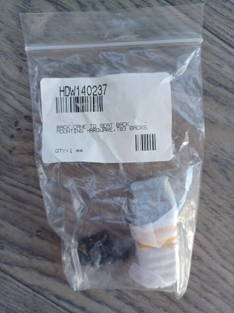 Pride Mobility HDW140237 Back Cane to Seat Back Mounting Hardware TB3 Backs NEW