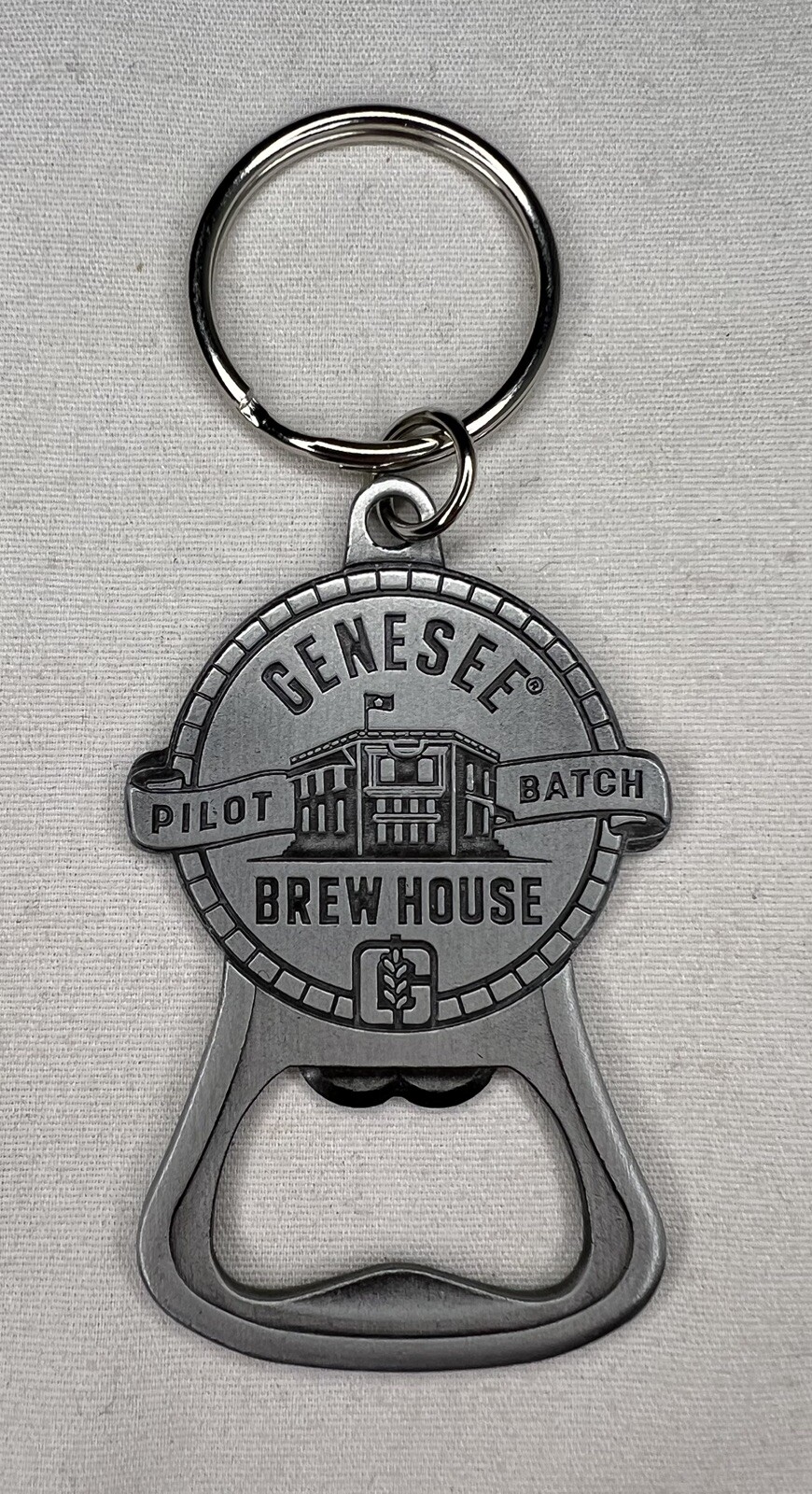 Genesee Brew House Pilot Batch Metal Key Chain Bottle Opener Rochester, NY