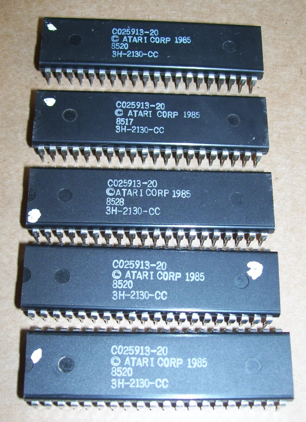 NEW 5 x Atari 520 ST Computer 1985 Early Type C025913-20 DMA Chip 40 Pin IC