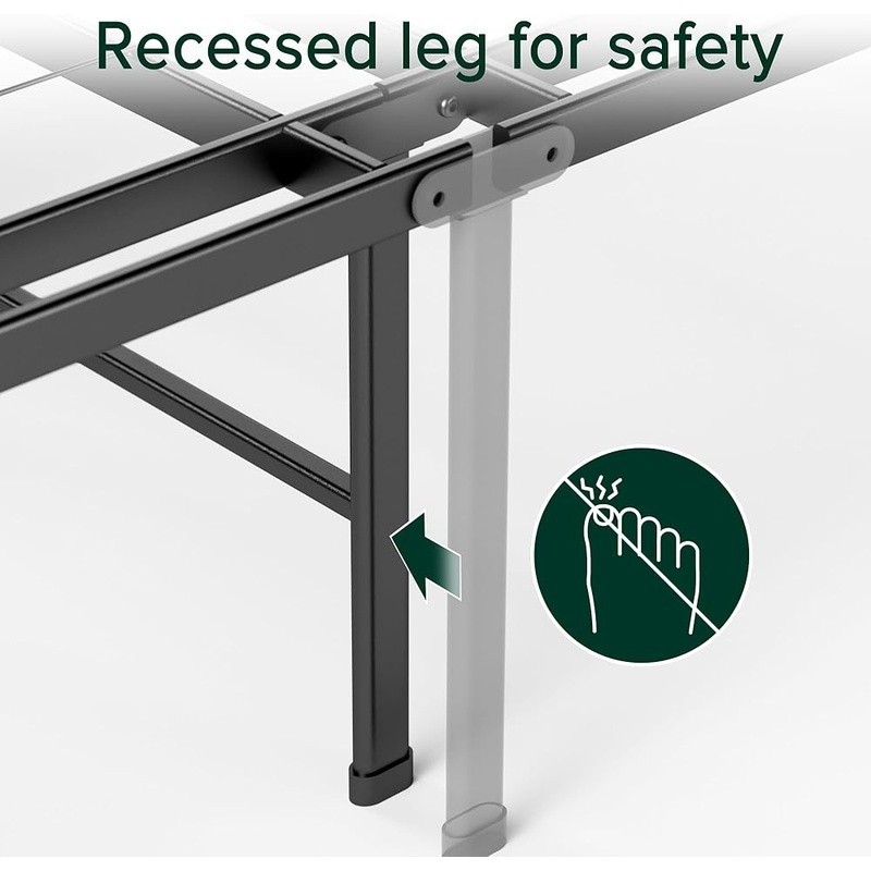 Strong Steel SmartBase Easy Assembly No Box Spring Needed Underbed Storage New