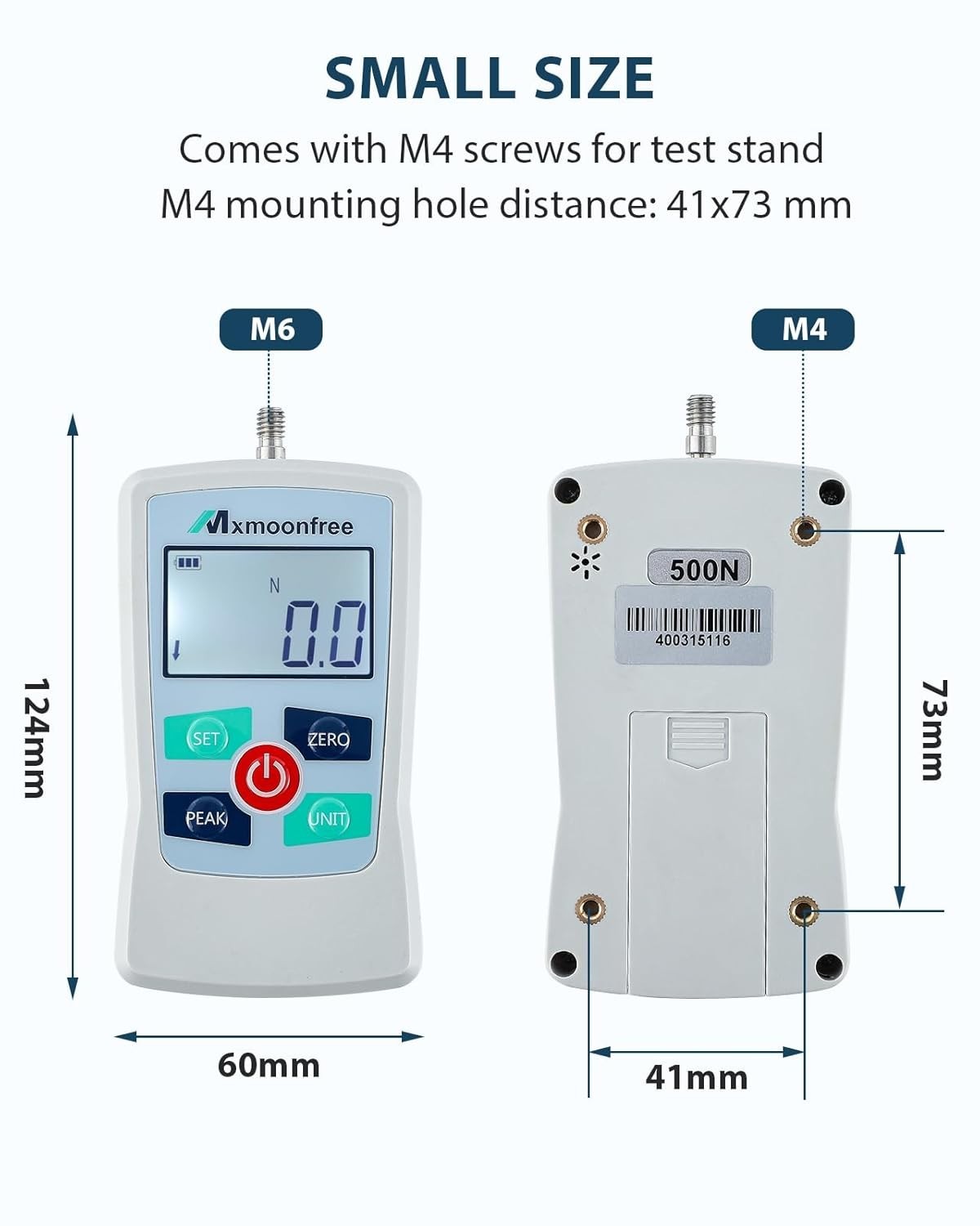 Professional 500N Force Gauge Push Pull Tester - Peak, Auto-Off, Storage Case