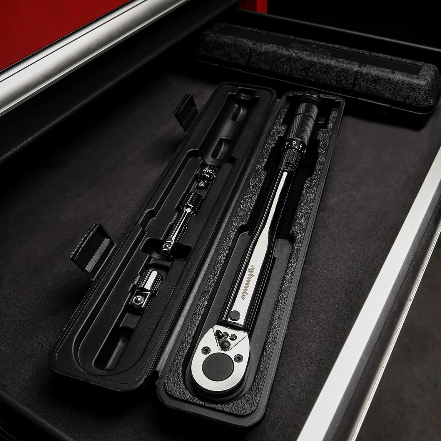 3/8 Inch Drive Click Torque Wrench 10-80 Ft Lb Adjustable Pro