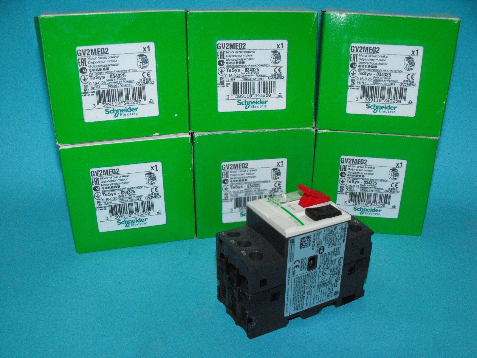 Schneider Electric.TELEMECANIQUE GV2ME02.Motor circuit breaker.(LOT6PCS).USED