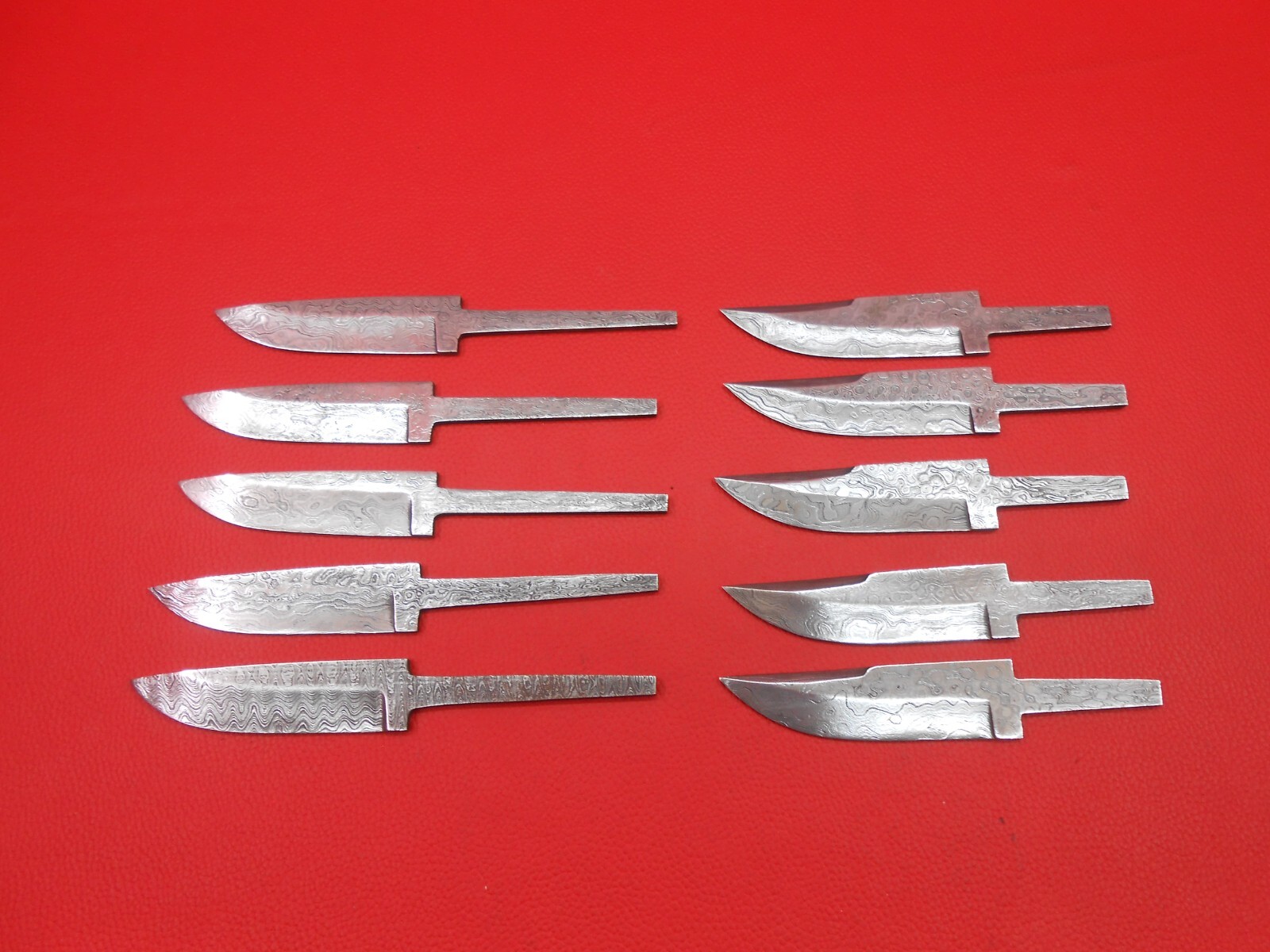 Lot of 10 Hand Forge Damascus Knife Blade Blanks Made in India F248