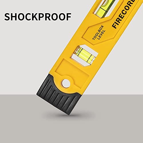 2pcs Magnetic Torpedo Level, 9-Inch Shockproof Toolbox Level with 3 2pcs-level