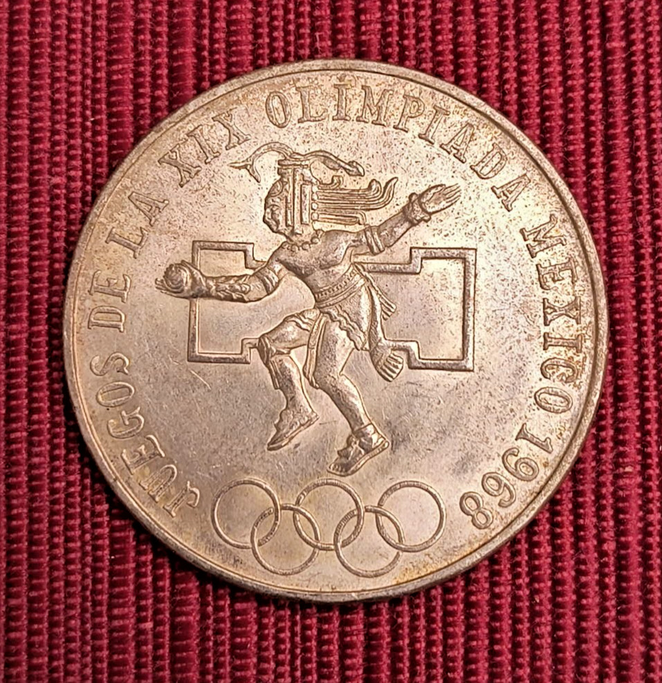 1968 Silver Mexico 25 Pesos Olympics Coins - Lower Price! .720 Fine Silver