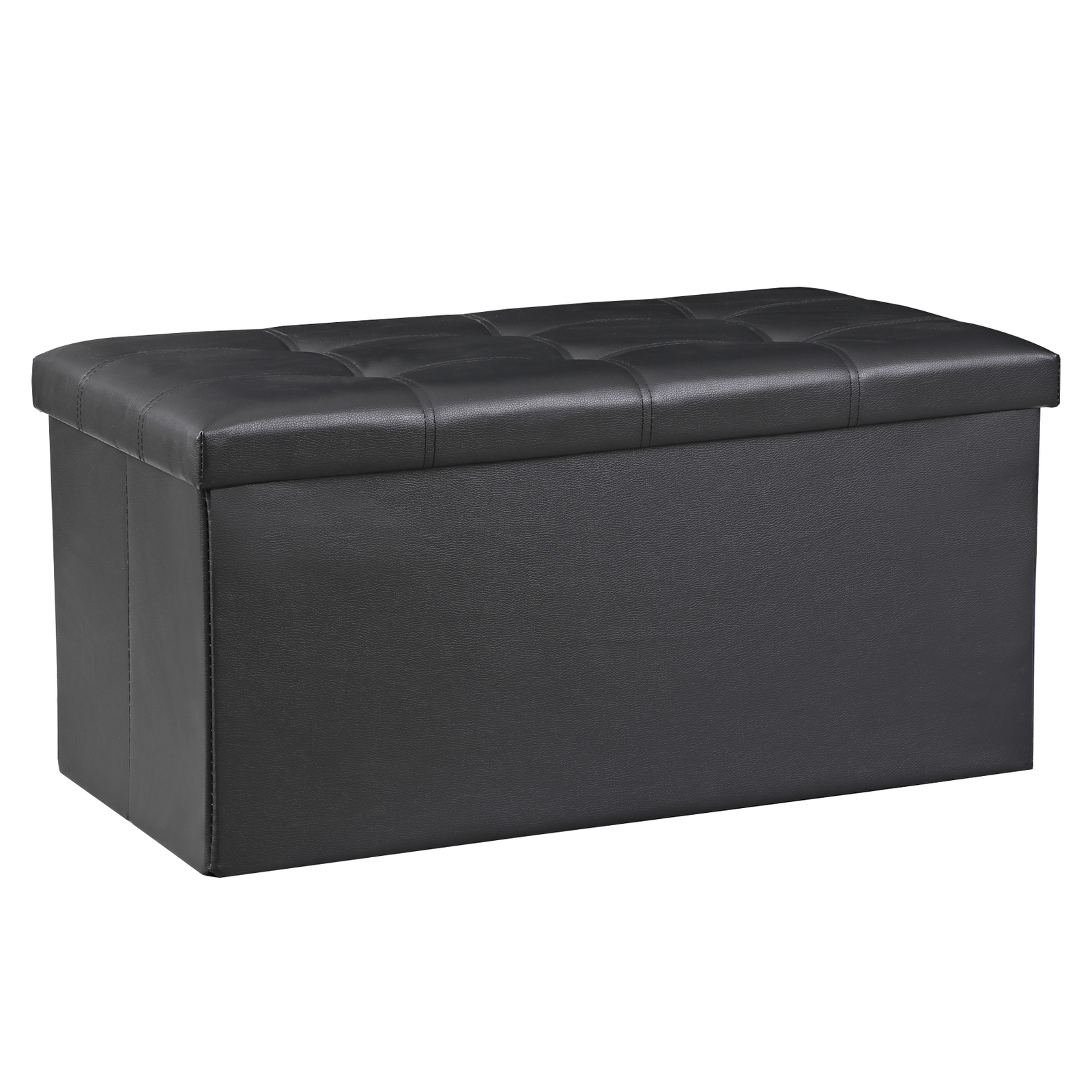 30'' Folding Ottoman Storage Bench Rectangle Footstool Footrest for Living Room