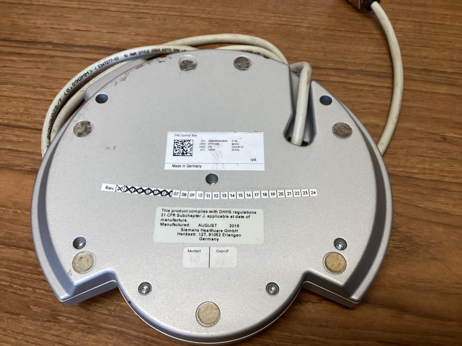 CONTROL BOX SIEMENS pedal P30 FOR SIEMENS CT