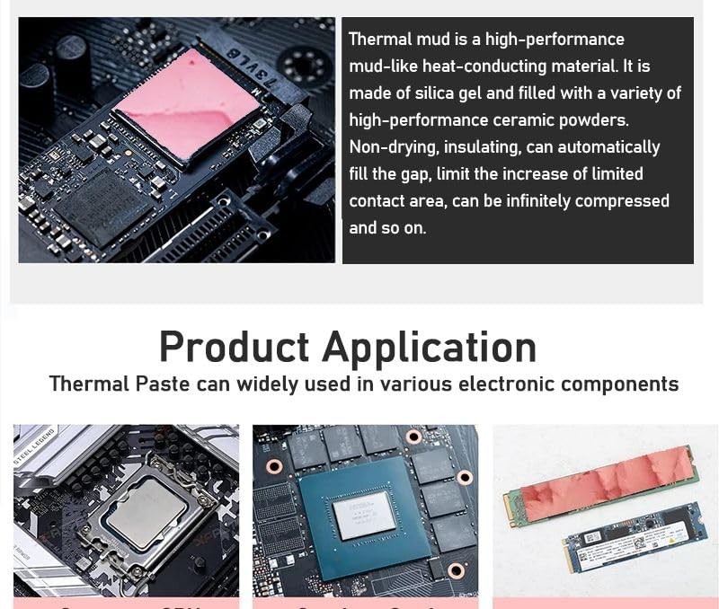 12.8w/mk Thermal Putty for VGA GPU IC Processor Rapid Cooling Thermal Pad