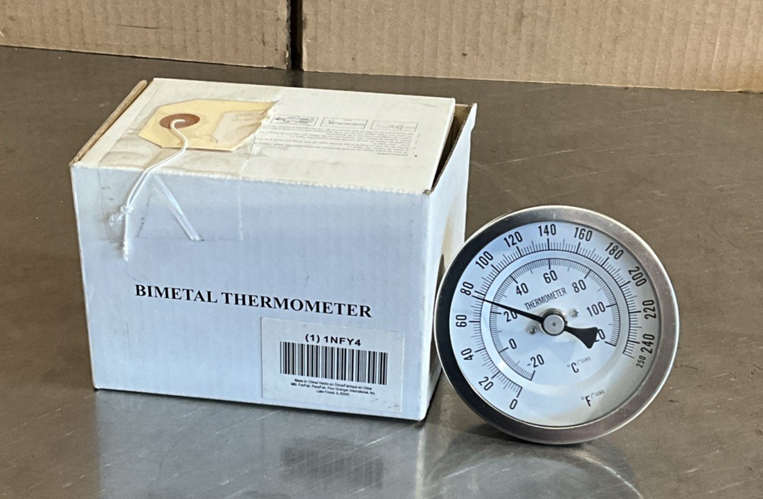 Industrial Bimetal Thermometer 0-250 Degrees
