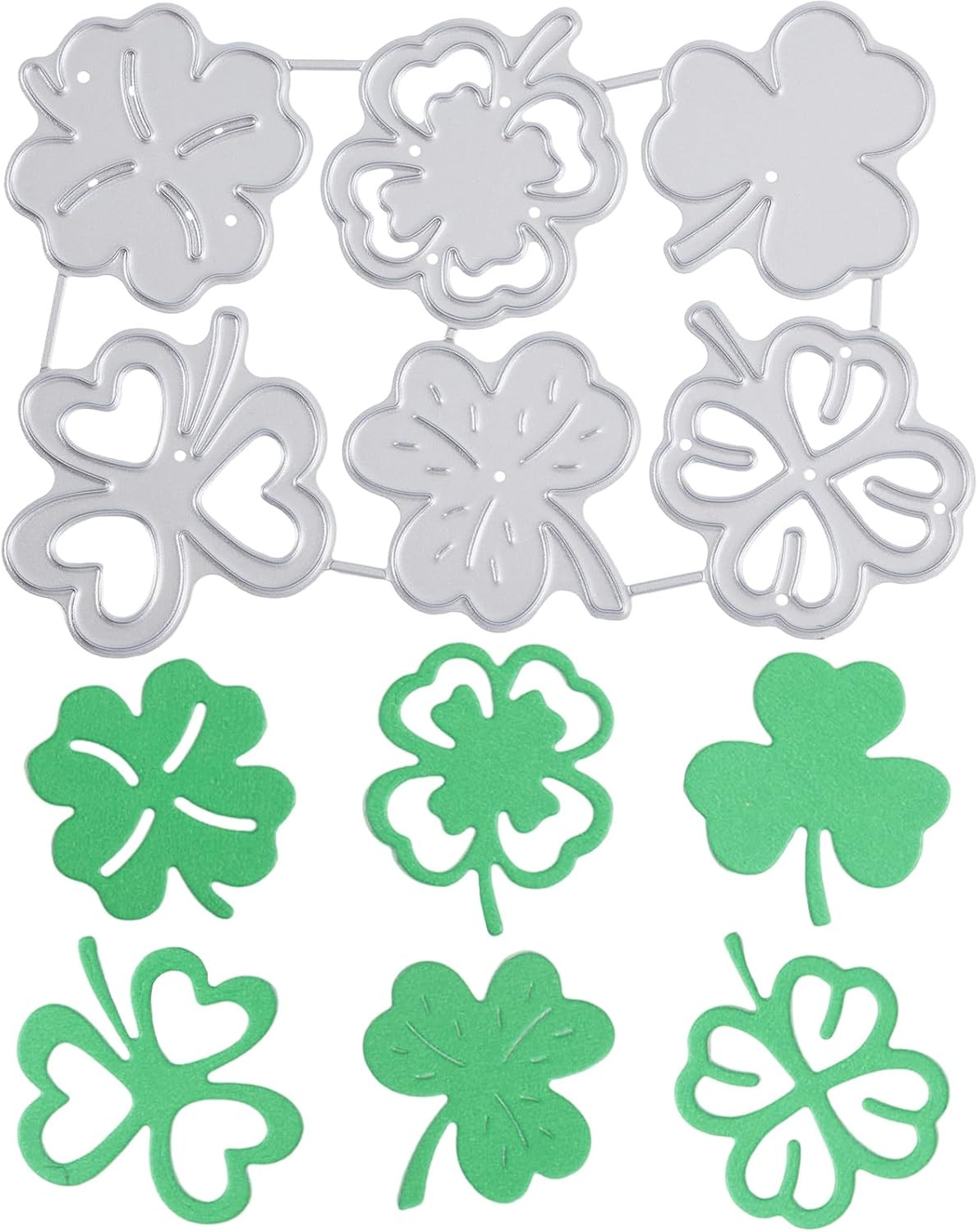Clovers Metal Cutting Dies Saint Patrick'S Day Stencils for DIY Scrapbooking Wed