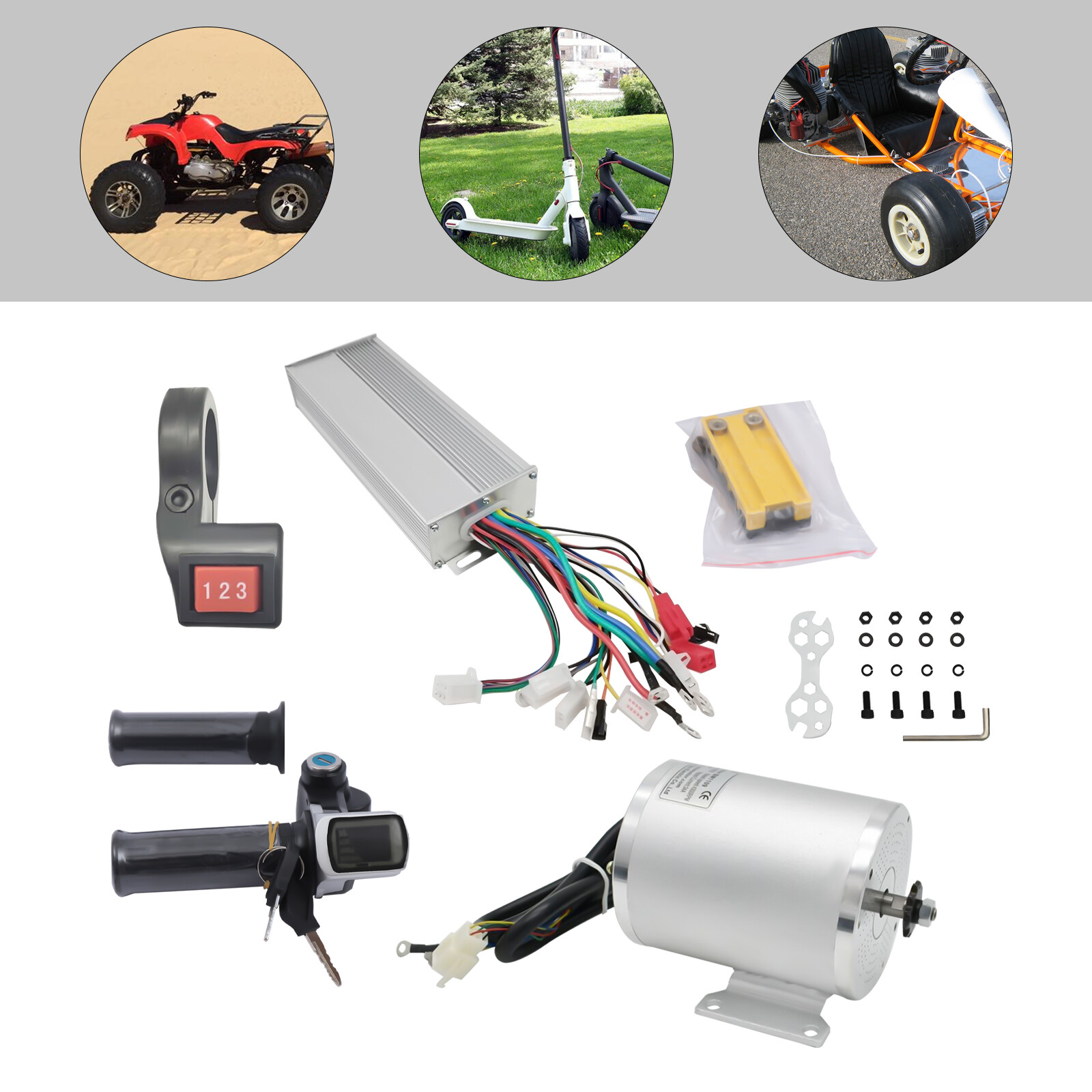 48V 2000W Adjustment Brushless Electric Motor Controller BLDC for Go-Karts ATV
