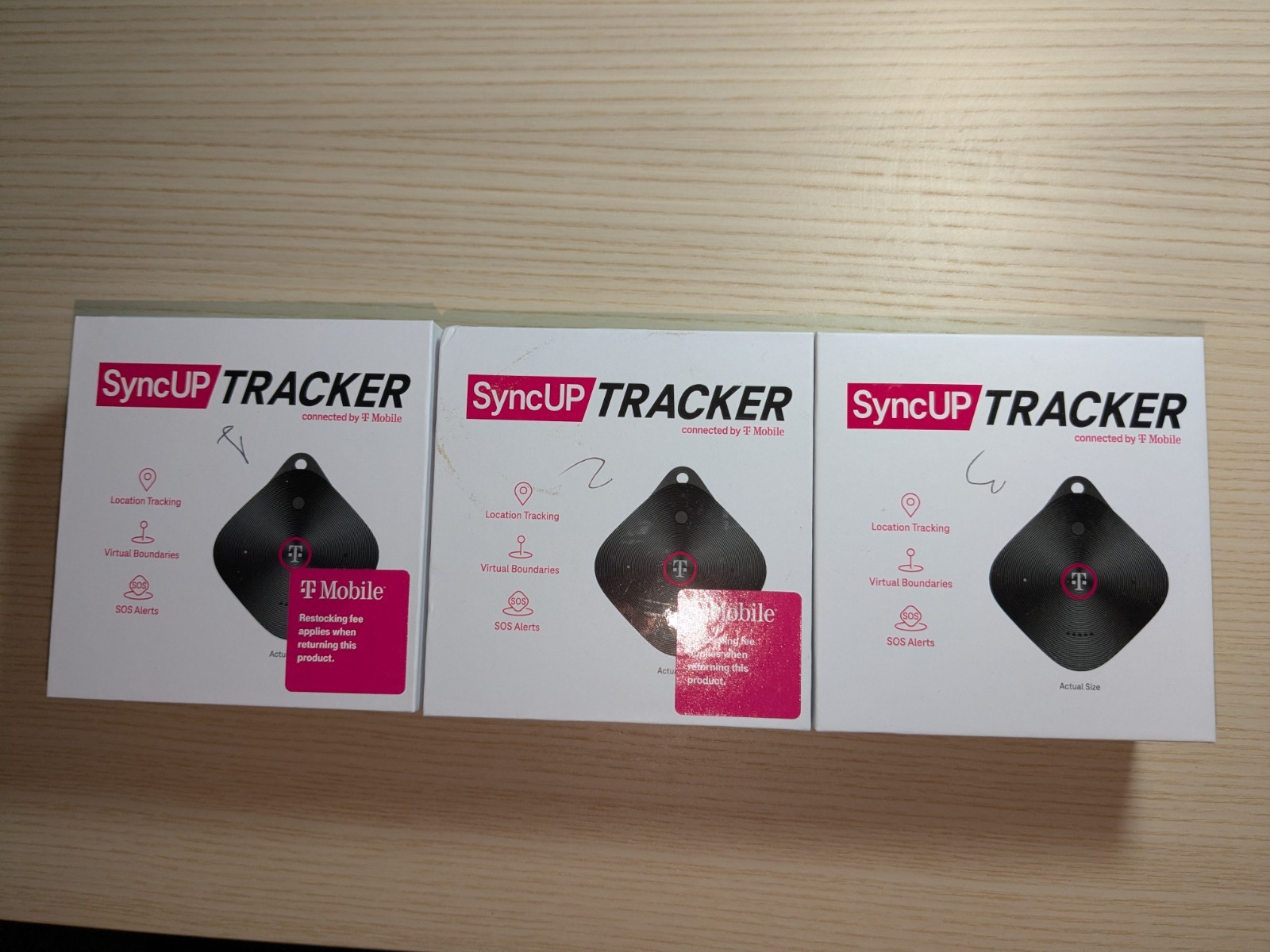 T-Mobile SyncUP Tracker, Lot of 3, 2nd Gen, 4G, 64MB, Black, BRAND NEW