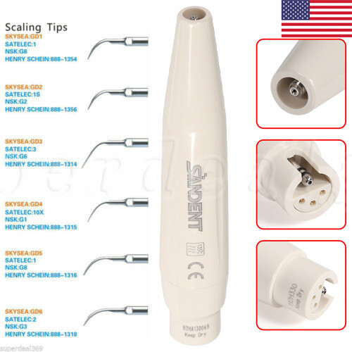 10pcs Dental Ultrasonic Piezo Scaler Tips / Scaler Handpiece Fit DTE SATELEC