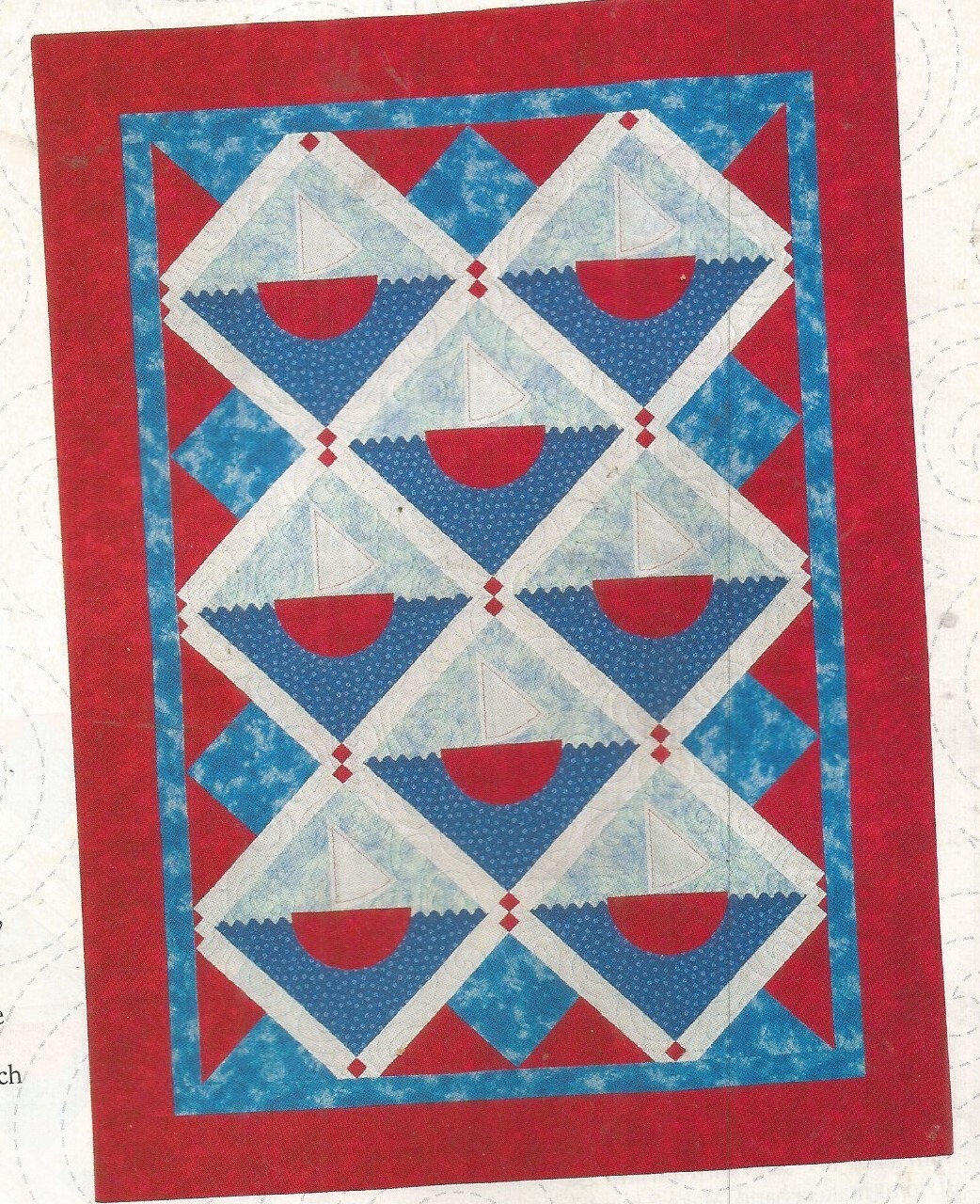 C0383 RICKRACK REGATTA QUILT PATTERN/INSTRUCTIONS