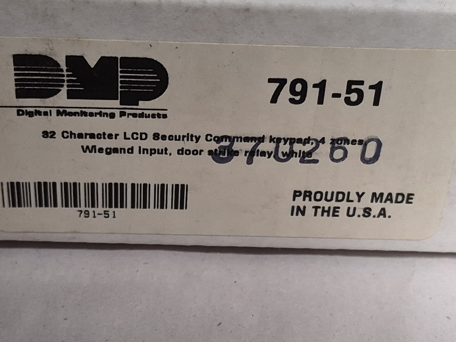 DMP 791 Easy Entry Keypad - Prox Reader 4 Zones Nos