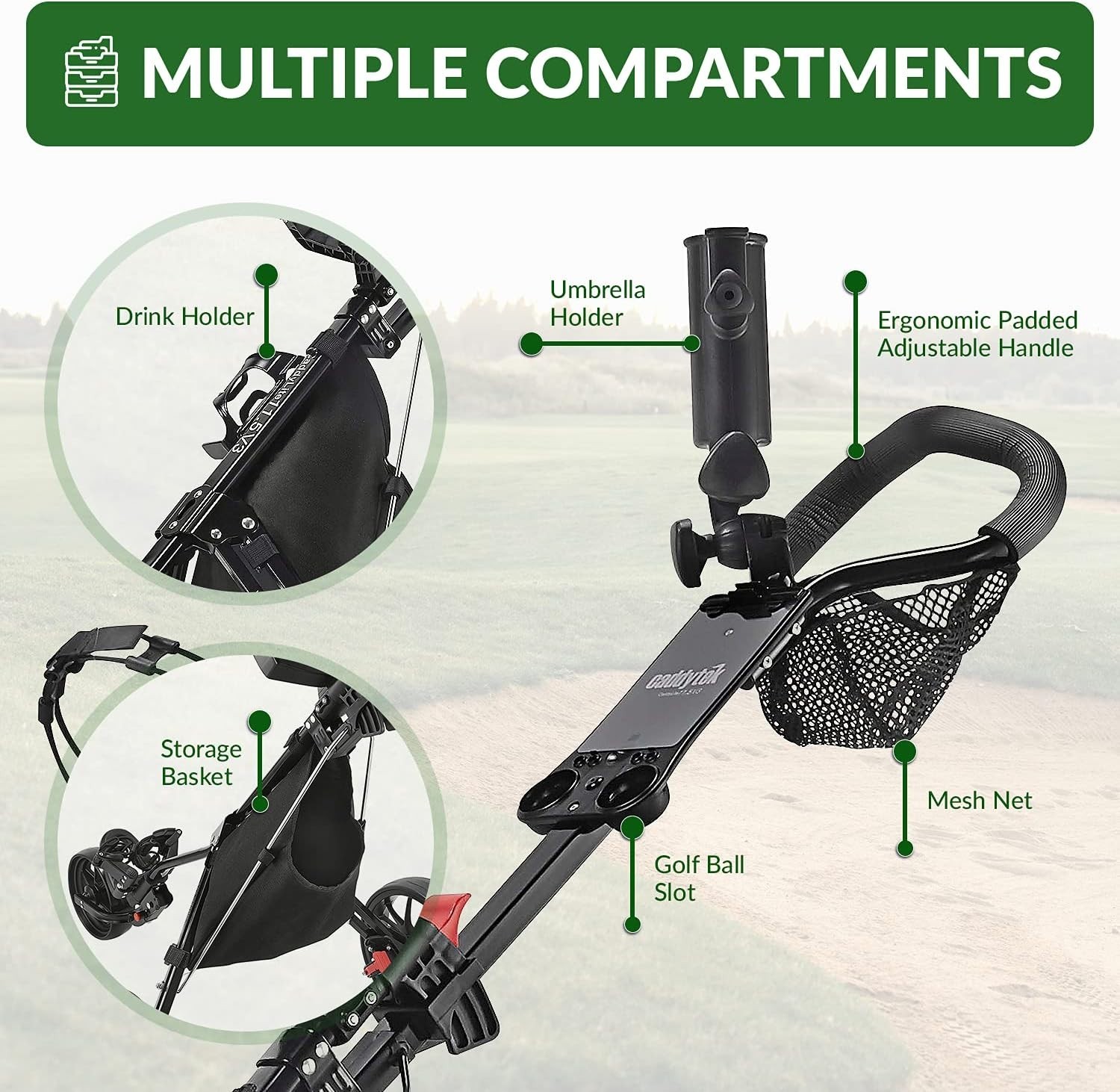 Caddytek CaddyLite 11.5 V3 Golf Push Cart