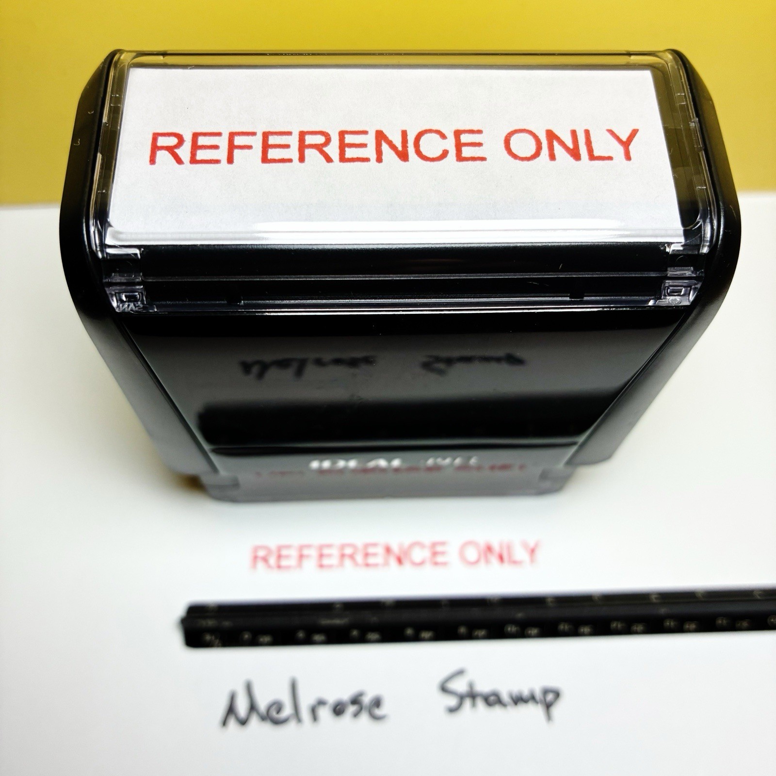 Reference Only Rubber Stamp Red Ink Self Inking Ideal 4913