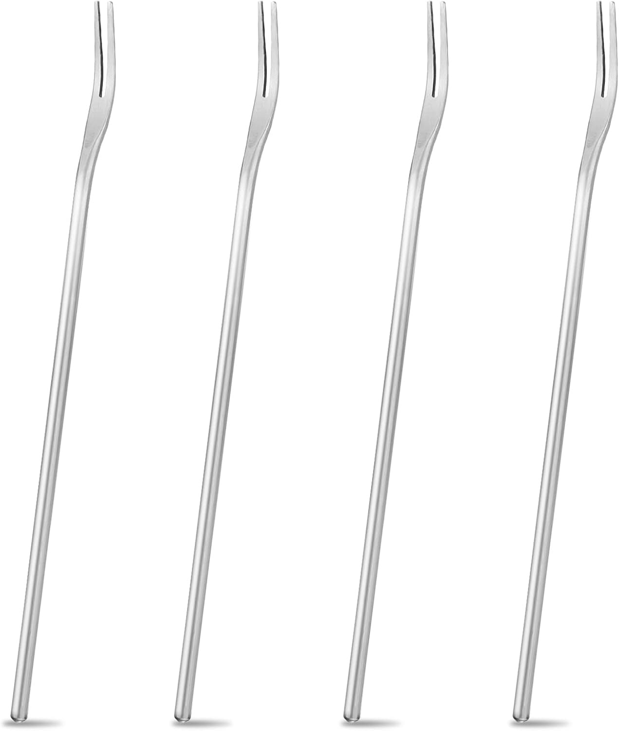 Pickle Forks,8.66 Inch Long Handled Olive,18/8 Stainless Steel Long Handle Salad