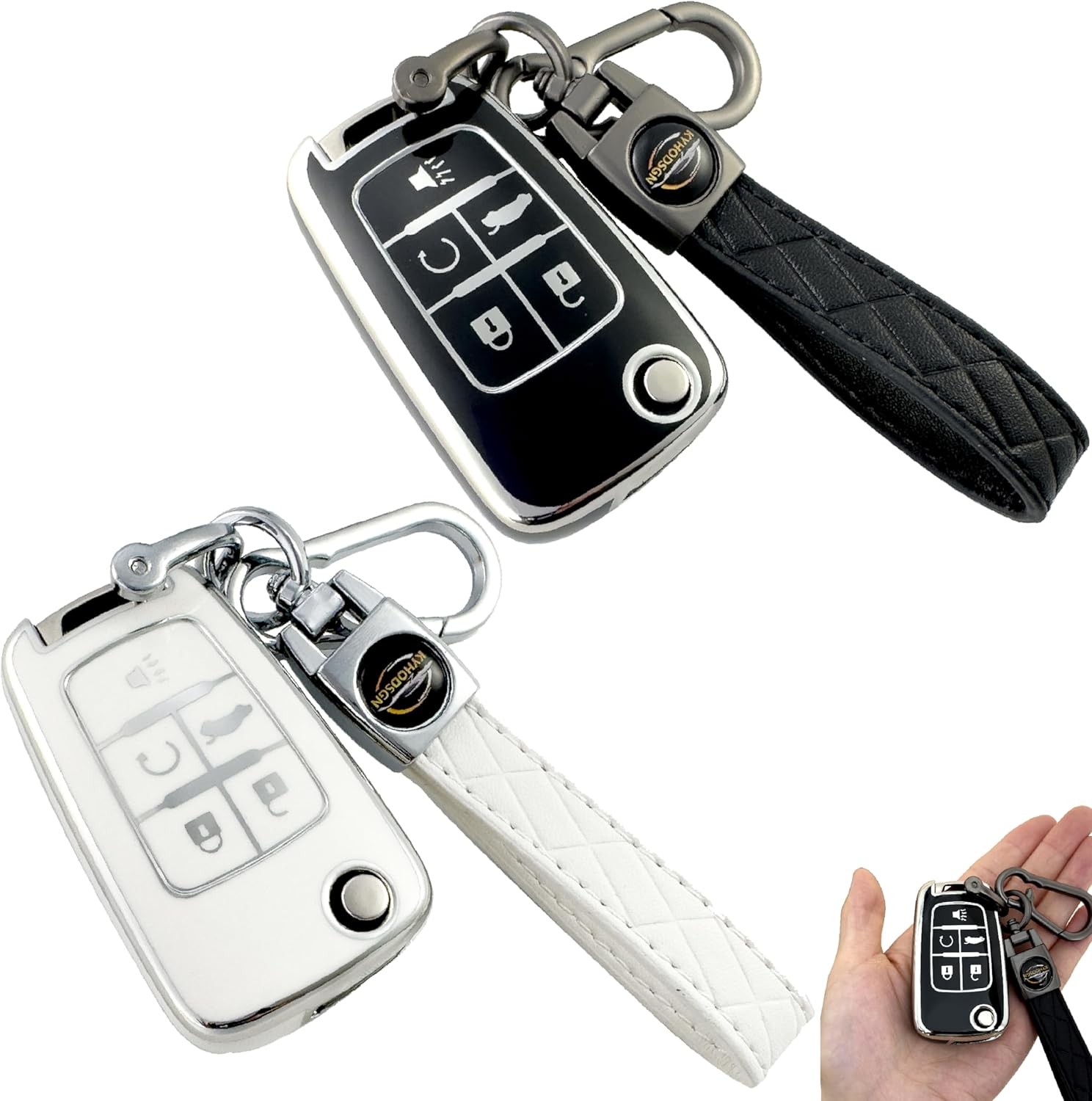 Key Fob Cover Fit for Chevy Malibu Cruze Camaro Equinox Sonic Impala - Soft...