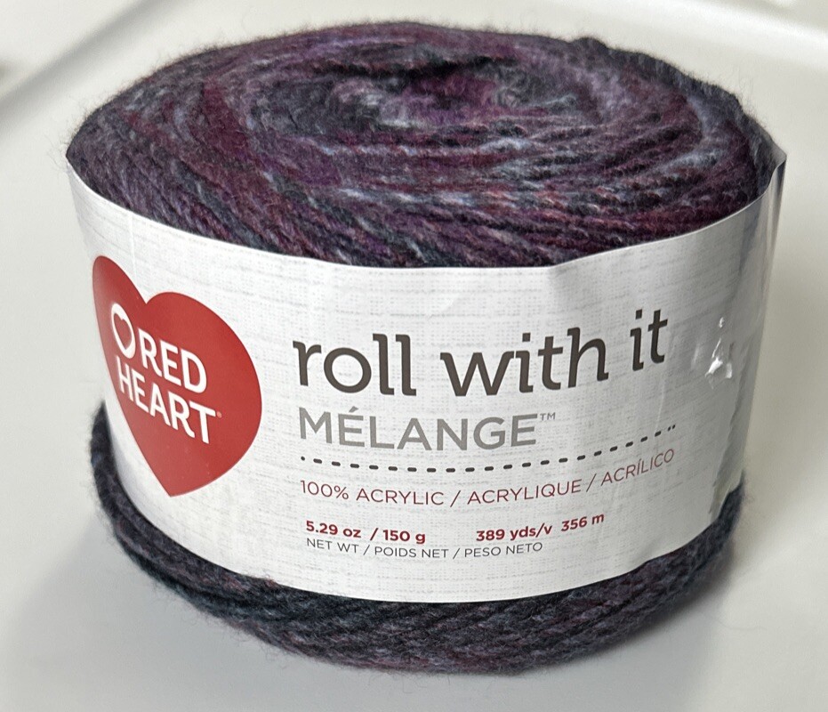 1 RED HEART ROLL WITH IT in AUTOGRAPH  📸 389yds 5.29oz 100%Acrylic Made In 🇮🇳