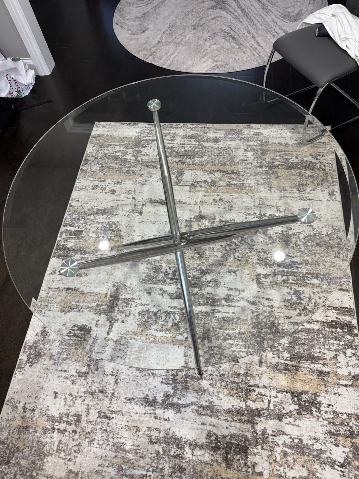 Modern Glass Dining Table Raymour and Flanigan modern design