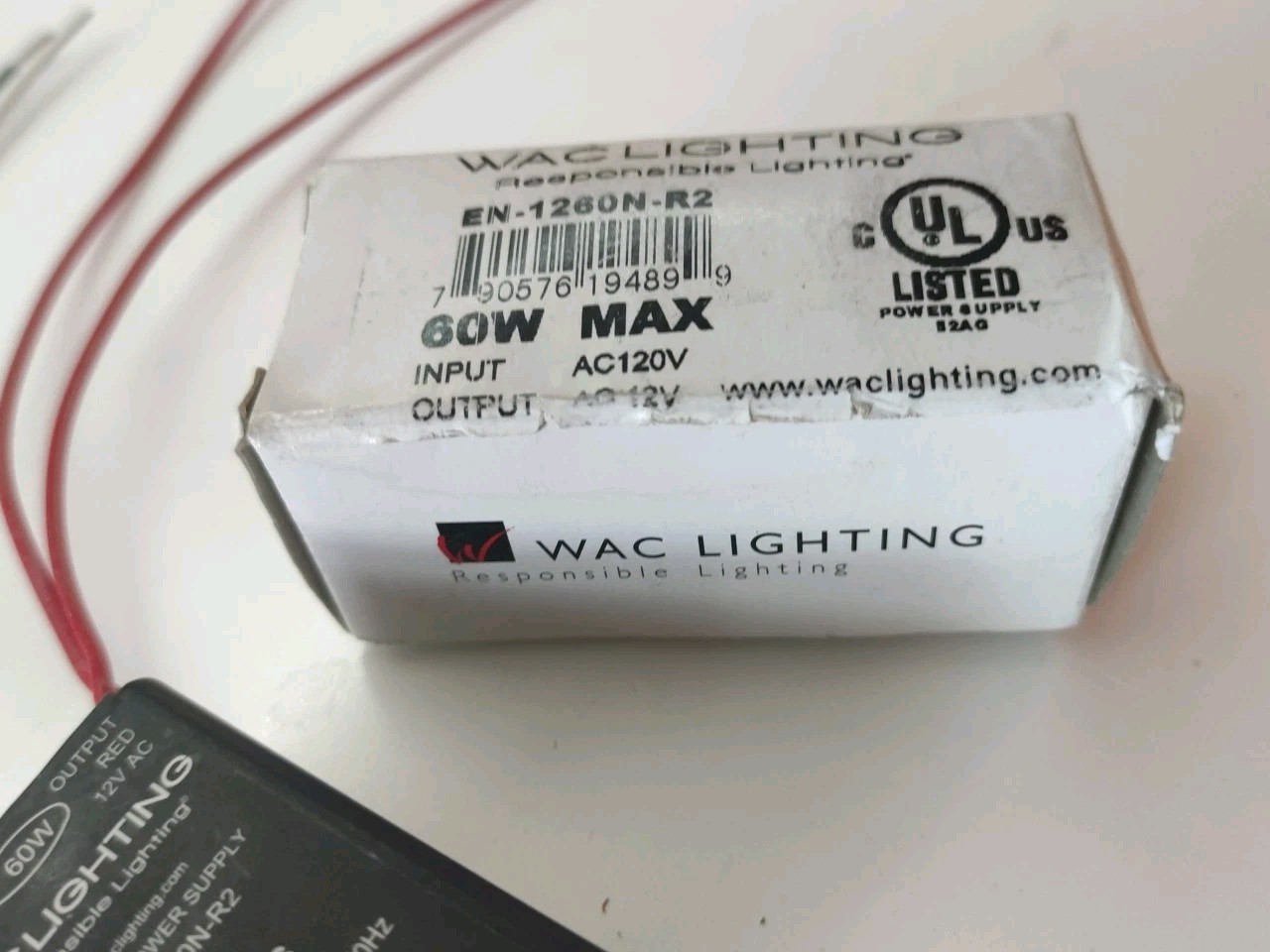 WAC Lighting EN-1260N-R2, Load AC 12v / 60W. Electronic Transformer