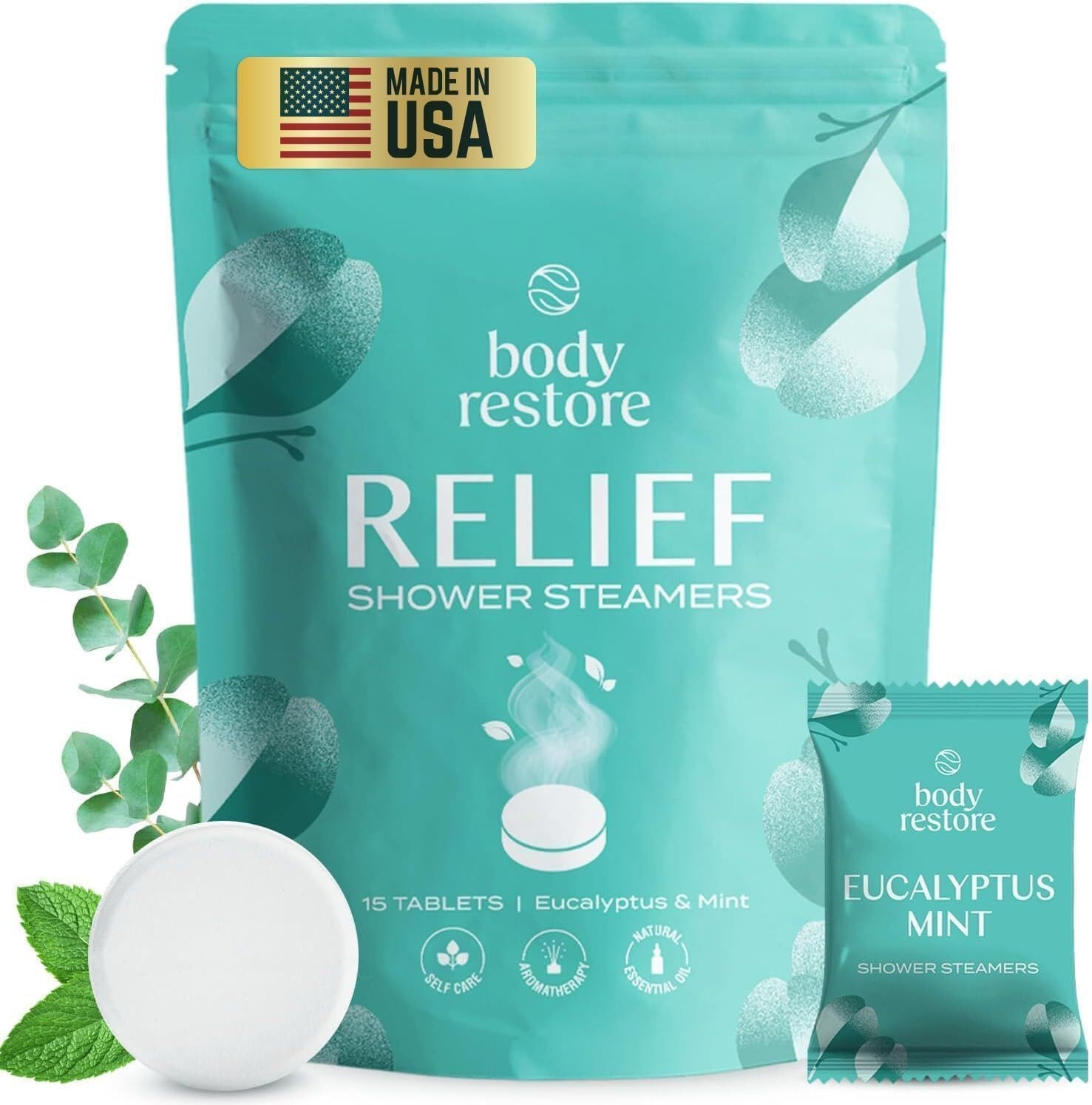 Body Restore Shower Steamers Aromatherapy 15 Pack – Valentines Day Gifts for H