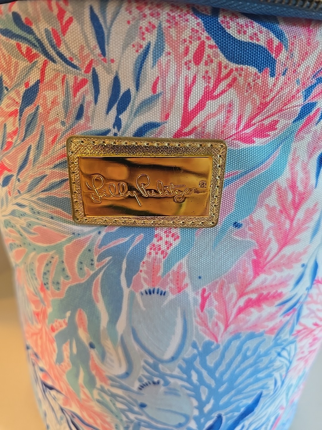 Lilly Pulitzer Insulated Soft Beach Cooler Adjustable/Removable Strap 12"H