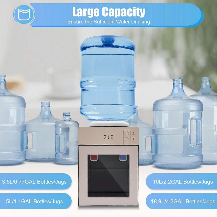 5 Gallon Top Loading Water Cooler Dispenser, 110V 3 Temperature Settings