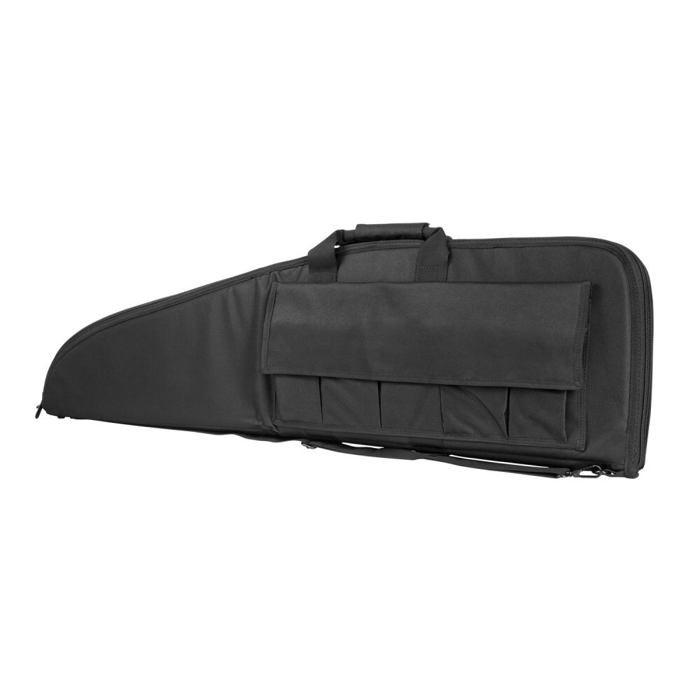 Black 42" Gun Case w/ Mag Pouches for Ruger 10/22 77/17 77/22 77/357 77/44 Rifle