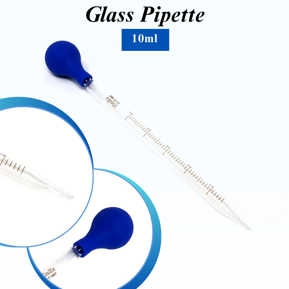 Medicine Art Oils Eye Glass Graduated 10ml Dropper for Measurement Straight 8"