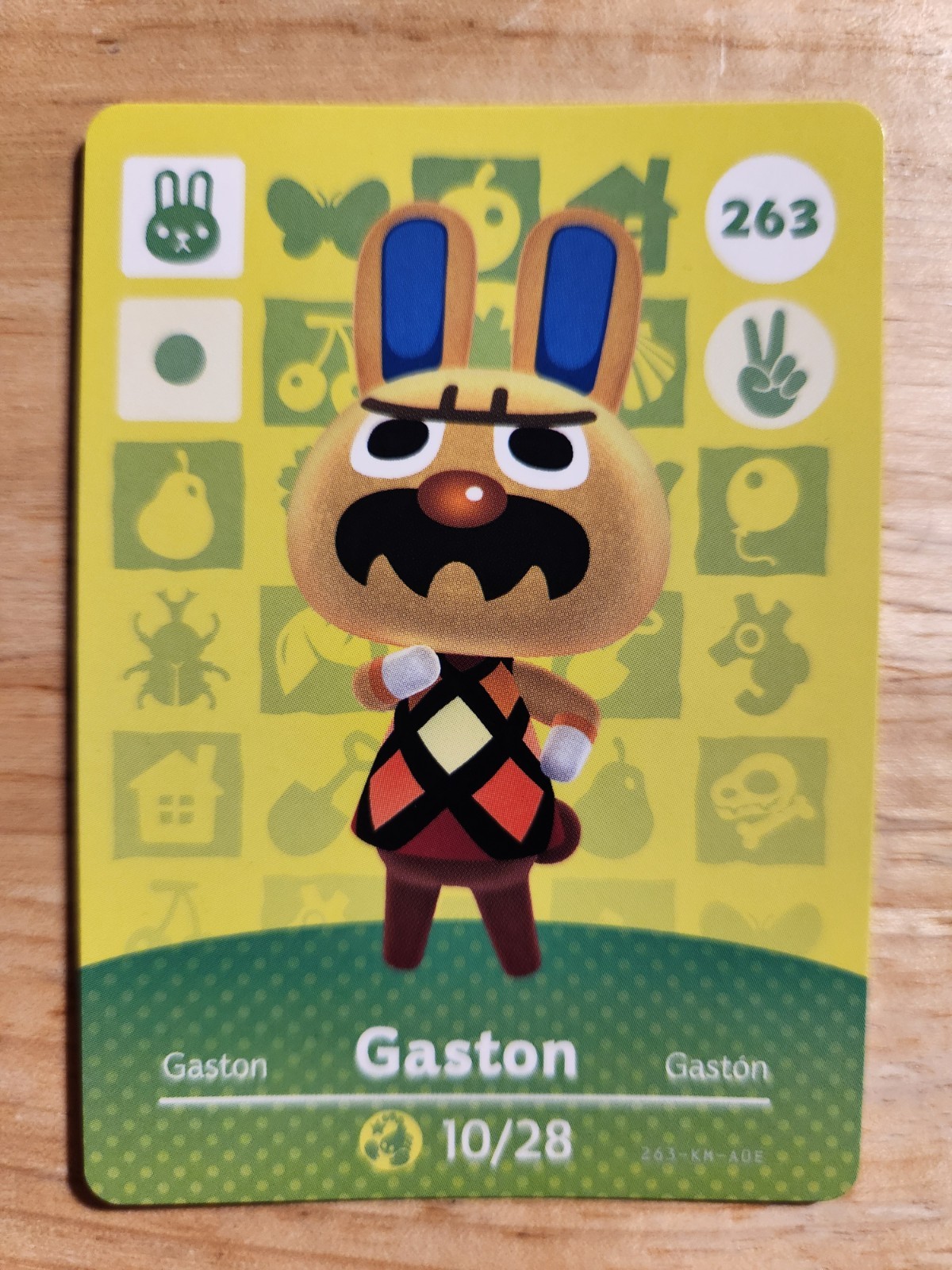 Nintendo Animal Crossing Amiibo Card Series 3 # 263 Gaston Authentic Mint