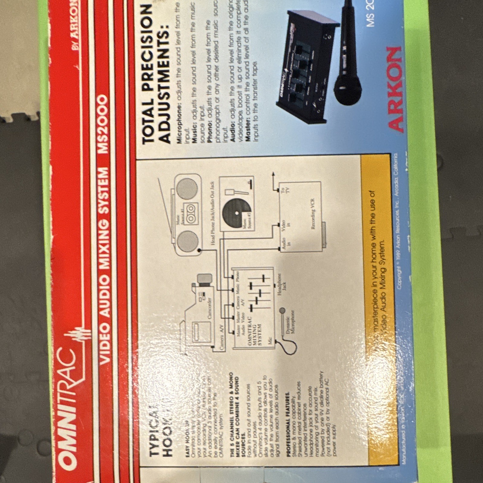 OMNITRAC MS2000 Video Audio Mixing System - Model MS2000, MPN MS2000 - NOSTALGIA