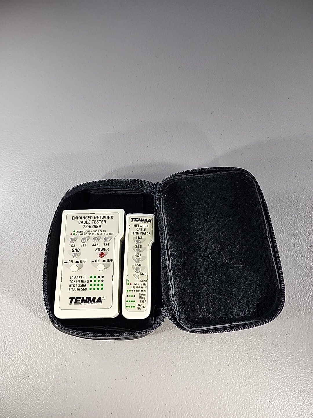 TENMA 72-6268A Enhanced Network Cable Tester & Terminator In Zipper Case